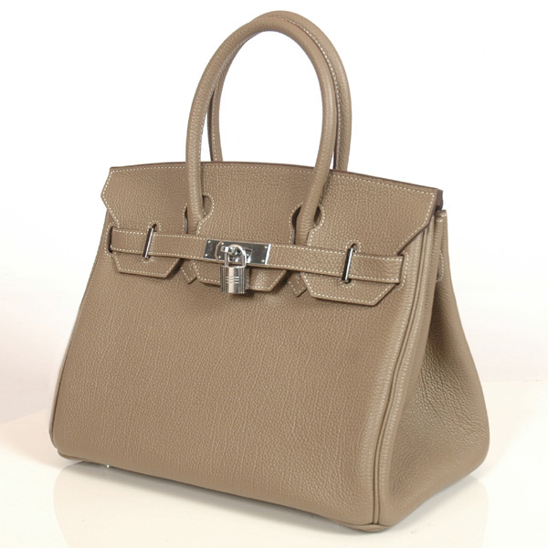 Hermes Birkin togo leather 30CM togo in Dark Grey with Silver hardware