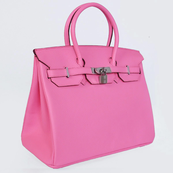 Hermes Birkin 35CM clemence leather in Cherry Pink with Silver hardware