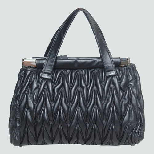 Miu Miu Tote Matelasse Nappa Leather Handbags 90282 Black