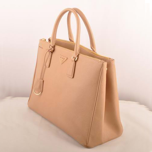 Prada Maxi Saffiano Leather Tote Bag Camel