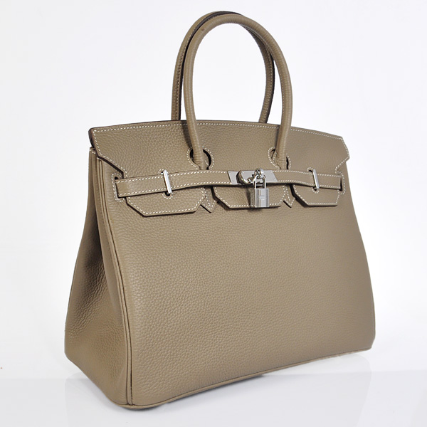 Hermes Birkin 35CM clemence leather in Dark Grey with Silver hardware