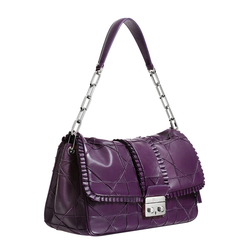 Dior New Lock bag in purple leather