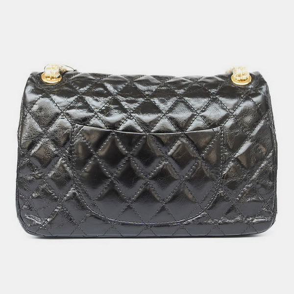 Chanel Flap Bag Quilted Black Gold Chain A35845