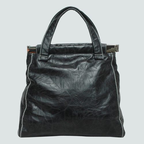 Miu Miu Oil Leather Tote Bags 90281B Black