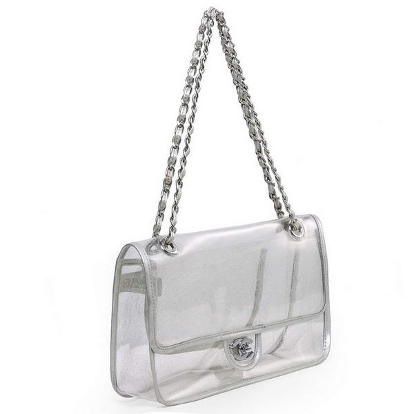 Chanel Pellucidly PVC Flap Bags A1117 Silver