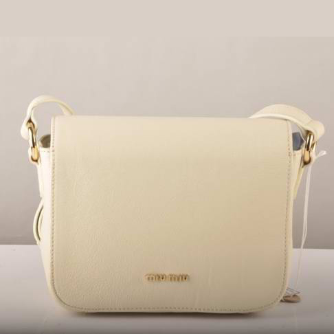 Miu Miu Mini Shoulder Bags White Cow Leather 7429