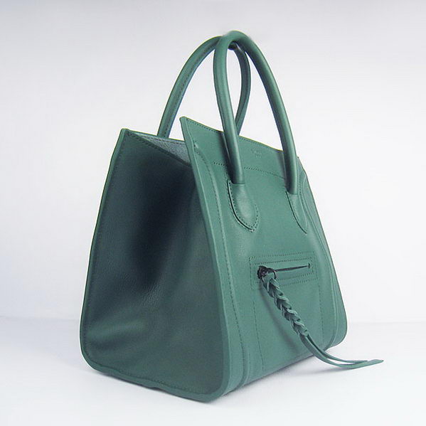 Celine Small Phantom Bags Original Calfskin Leather C1890 Dark Green