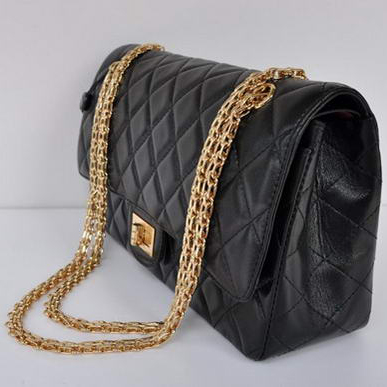 Chanel Classic Quilted Flap Bag 1113 Black Golden