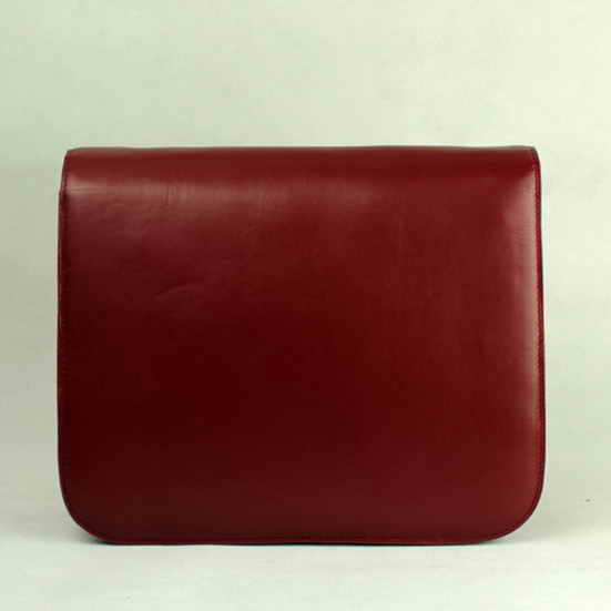 Celine Classic Leather Shoulder Flap Bag 80088 Maroon