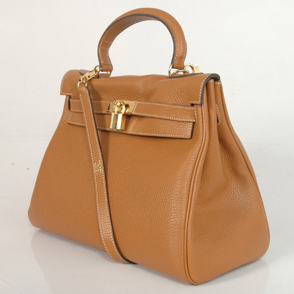 Hermes Kelly 32CM clemence leather in Camel with Gold hardware