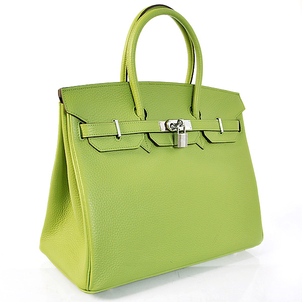 Hermes Birkin 35CM clemence leather in Light green with Gold hardware