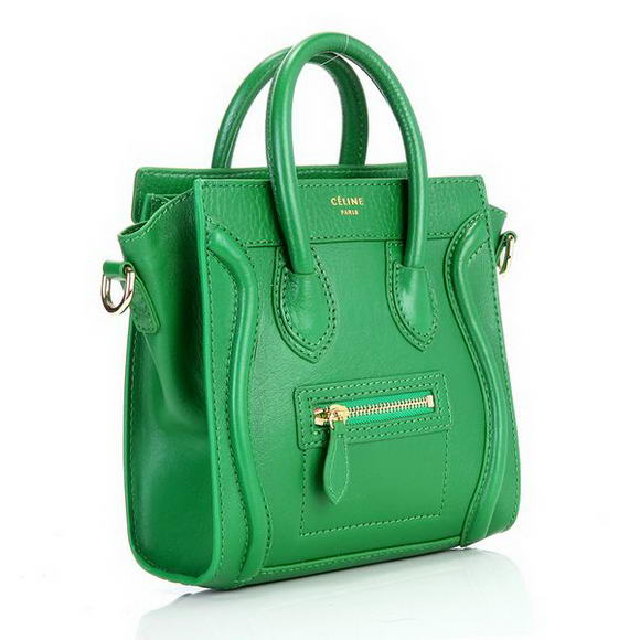 Celine Luggage Mini 165213MBA in Original Leather Green