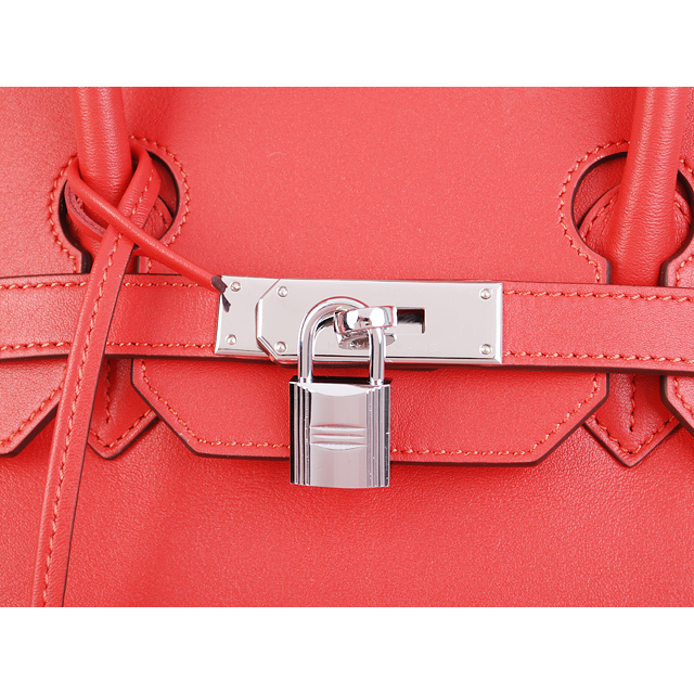 Hermes Birkin 35CM with Embossed logo Handbag Watermelon Red H35