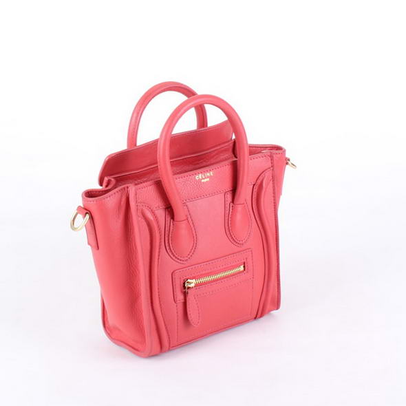 Celine Luggage Mini Bag 98168 in Light Red