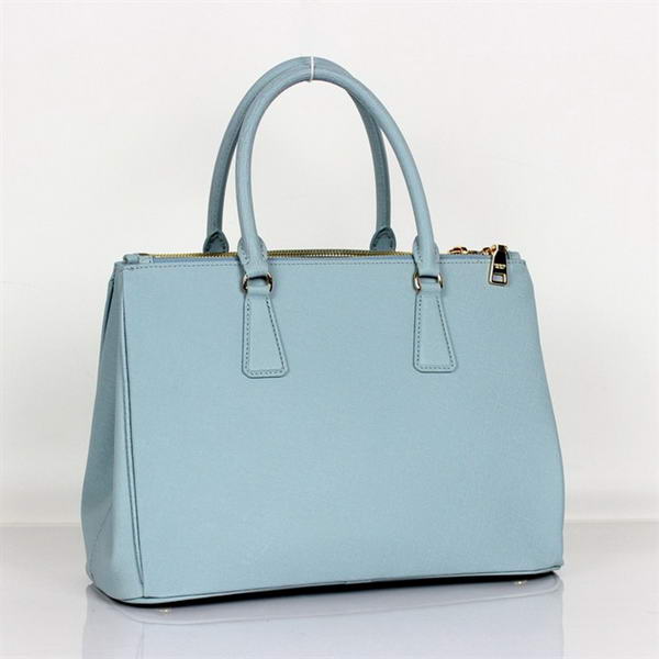 Hot Sell Prada Classic Saffiano Leather Medium Tote Bag BN1801 Light Blue