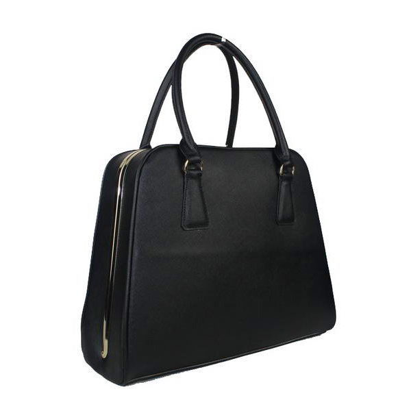 Prada Saffiano Leather Medium Tote Bag BL5018 Black