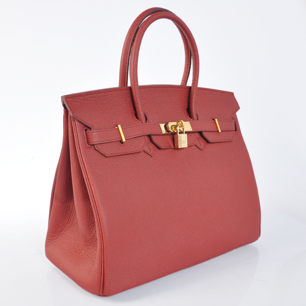 Hermes Birkin 35CM togo leather in Purplish red with Gold hardware