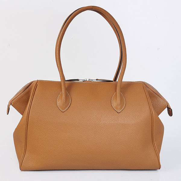 Hermes 37cm paris bombay clemence leather in Peach