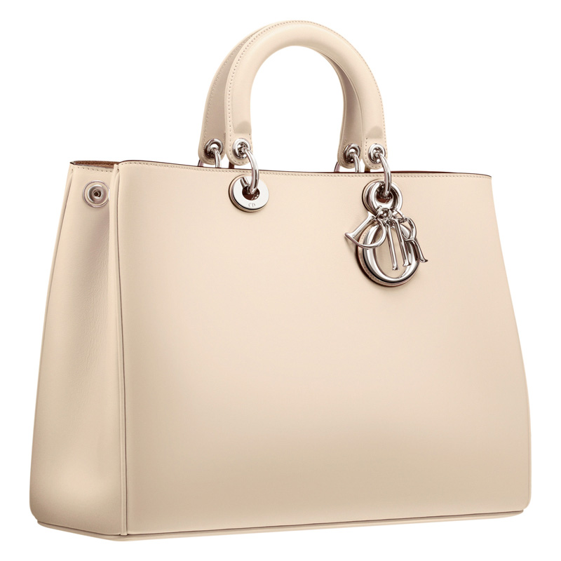 Smooth pinky beige leather 'Diorissimo' bag