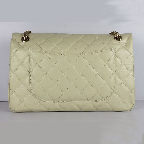 Chanel Flap Bag Quilted Beige Leather with Gold Chain 48102