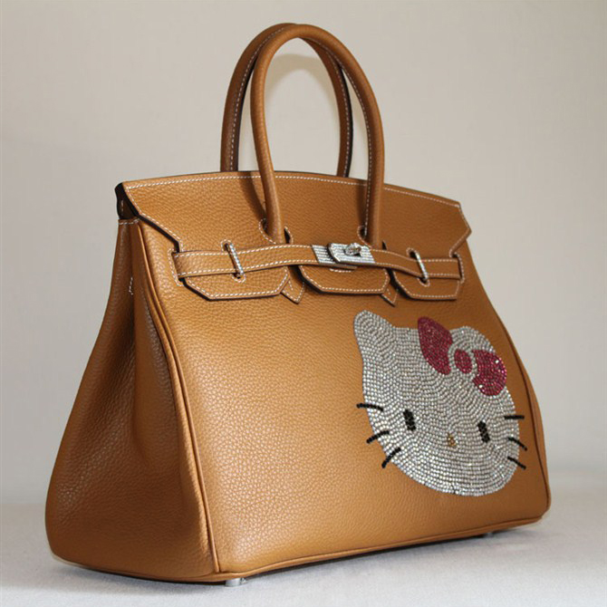 Hermes Birkin Hello Kitty 35CM Togo Leather Bag Light Coffee HK0001