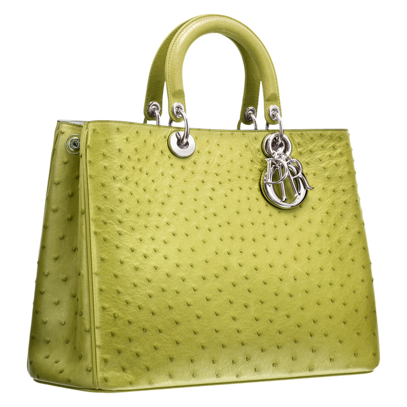 Green ostrich 'Diorissimo' bag