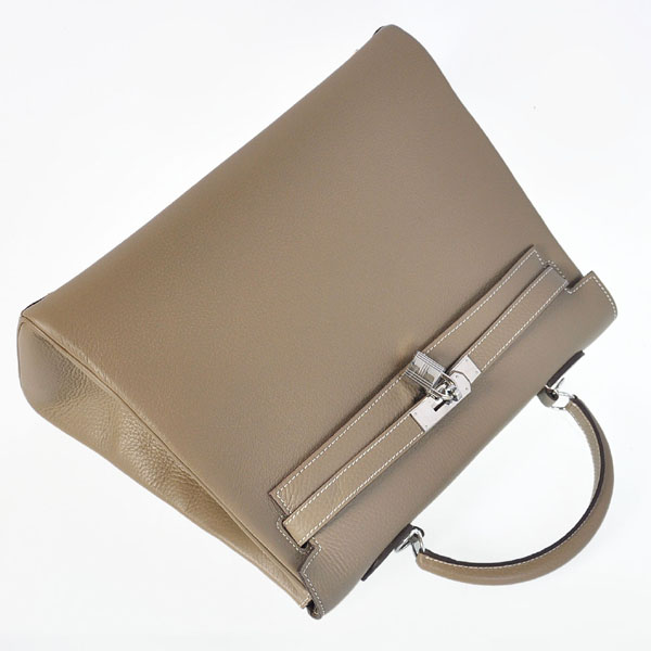 Hermes kelly 35CM clemence leather in Dark Grey with Silver hardware