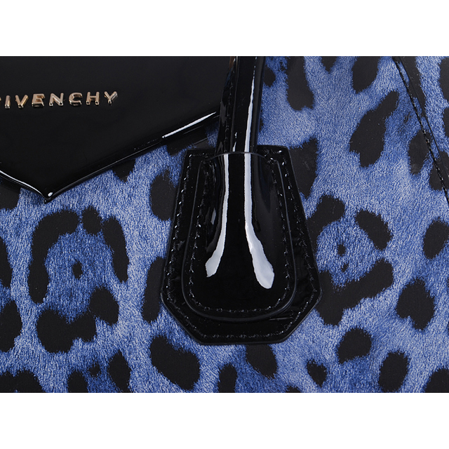 Givenchy Women Bags Antigona Shiny Lord Leopard Blue