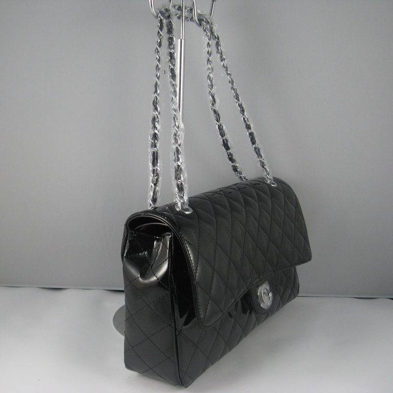 Chanel black color with Silver chain