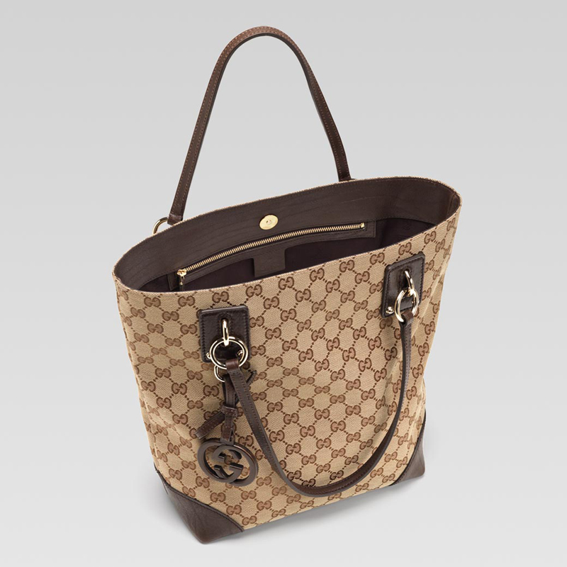 'gucci charm' medium tote  with leather GG charm