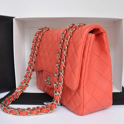 Chanel Original Leather Flap Bag A28600 Light Red