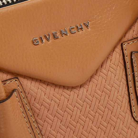 Givenchy Weave Embossed Antigona Bag Calf Leather 9981 Ocher