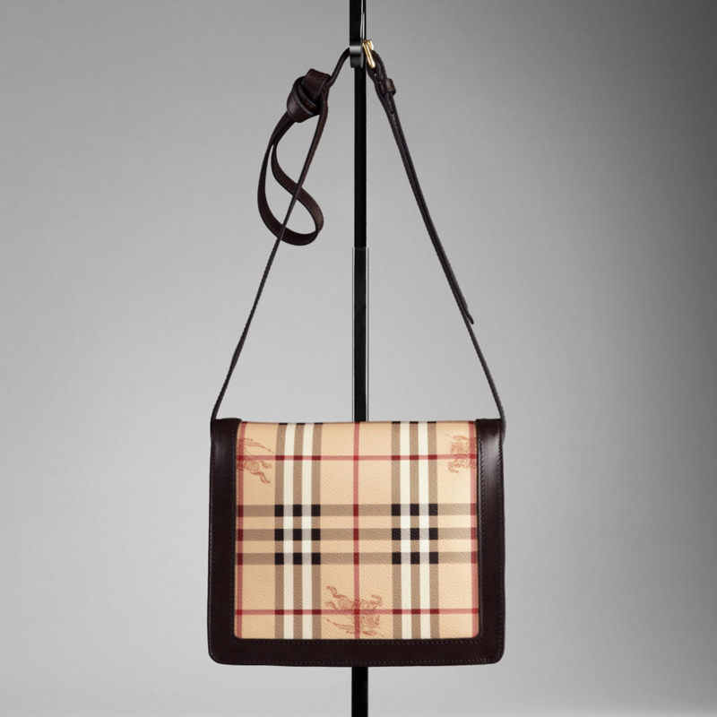 SMALL HAYMARKET CHECK BELTED CROSSBODY BAG