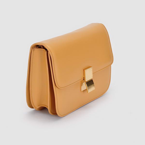 Celine Calf Leather Classic Box Small Flap Bag Camel