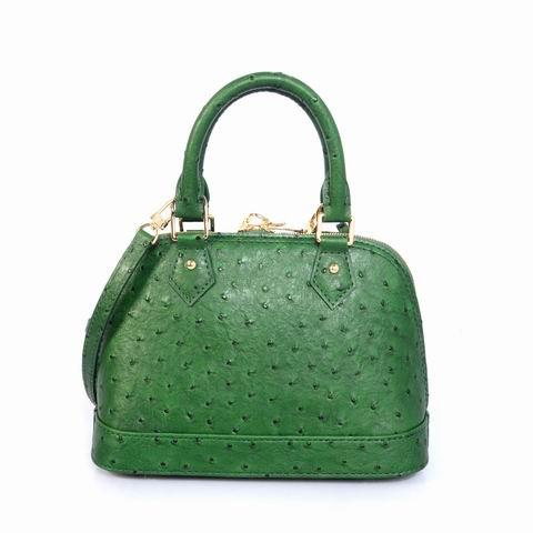 2013 Louis Vuitton Ostrich Leather Alma BB M91606 green