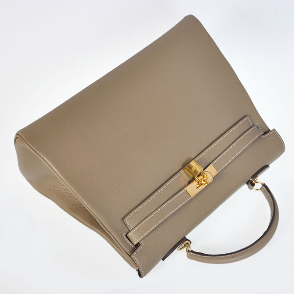 Hermes kelly 35CM clemence leather in Dark Grey with Gold hardware