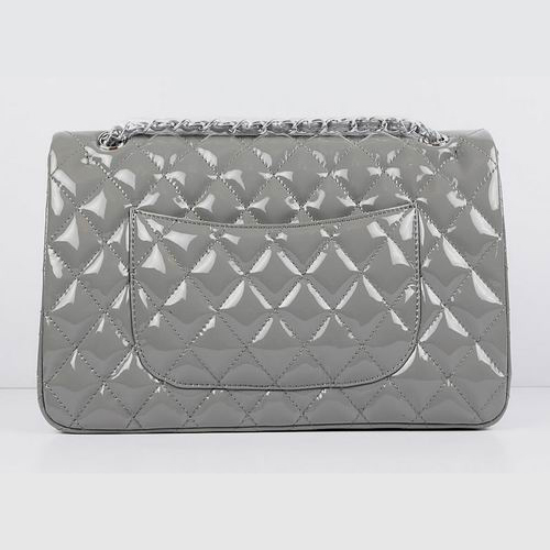 New Chanel Patent Cow Leather handbags 1113 gray