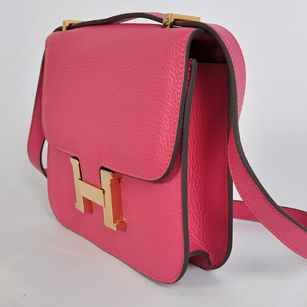 Hermes Constance Bag clemence leather in Peach with Gold hardware