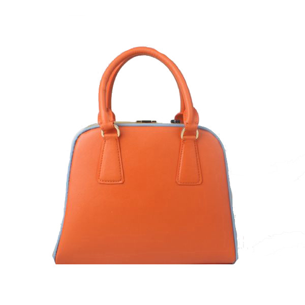 Prada Saffiano Leather Small Tote Bag BL0809 Orange&Apricot