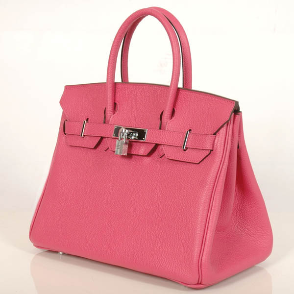 Hermes Birkin togo leather 30CM togo in Peach with Silver hardware