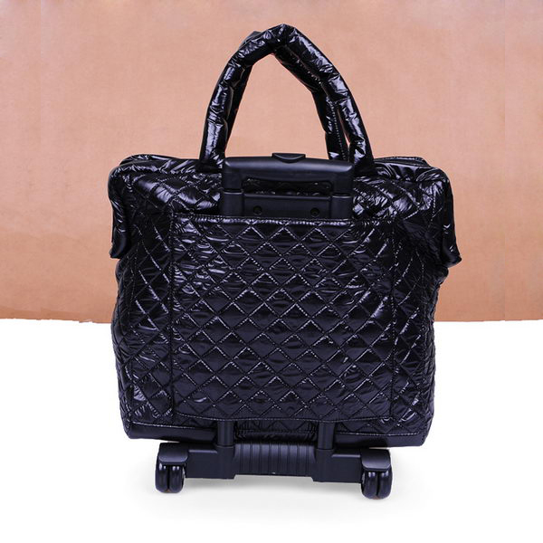 Chanel CoCo Cocoon Quilted Nylon Trolley A47205 Black