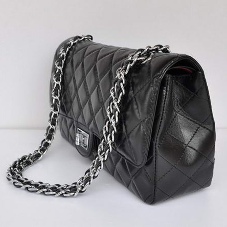 Chanel Classic Flap Bag 1113 Black Silver