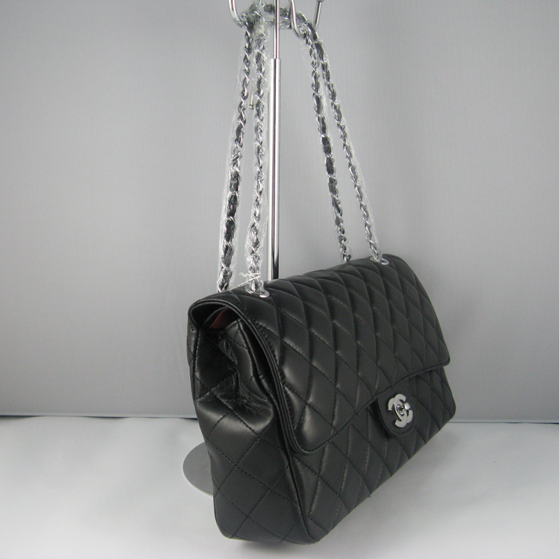 Chanel black color with Silver chain