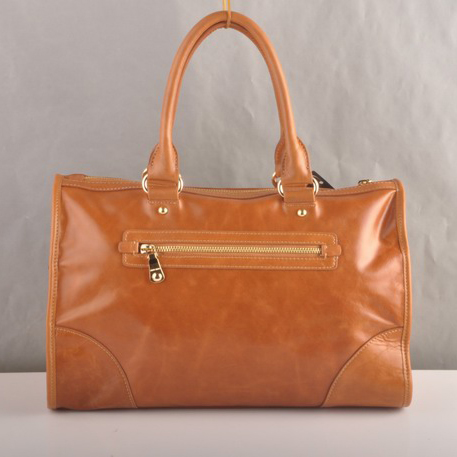 Miu Miu Shiny Leather Tote Bags 90303 Wheat