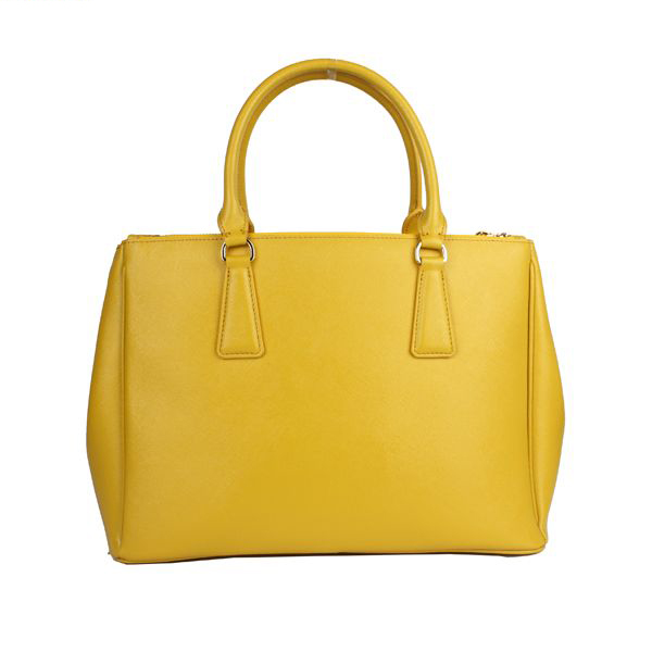 Prada Saffiano Classic Tote Bag BN1801 Yellow