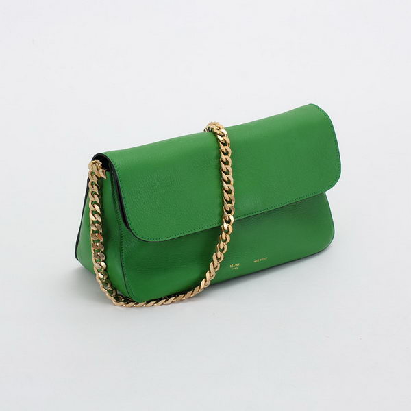 Celine Gourmette Small Bag in Ferrari Leather Green