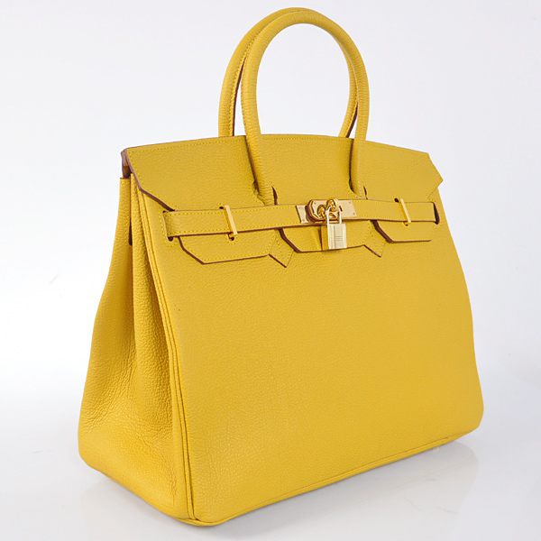 Hermes Birkin 35CM togo leather in Yellow with Gold hardware