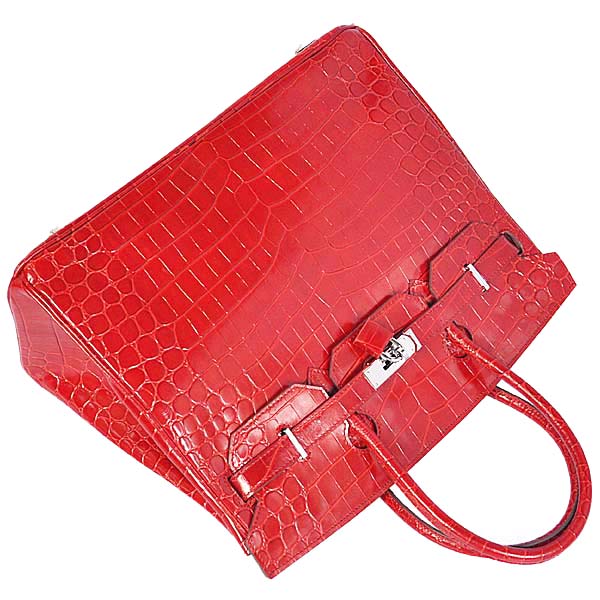 Hermes Birkin 35CM high light Crocodile leather in Flame with Silver hardware