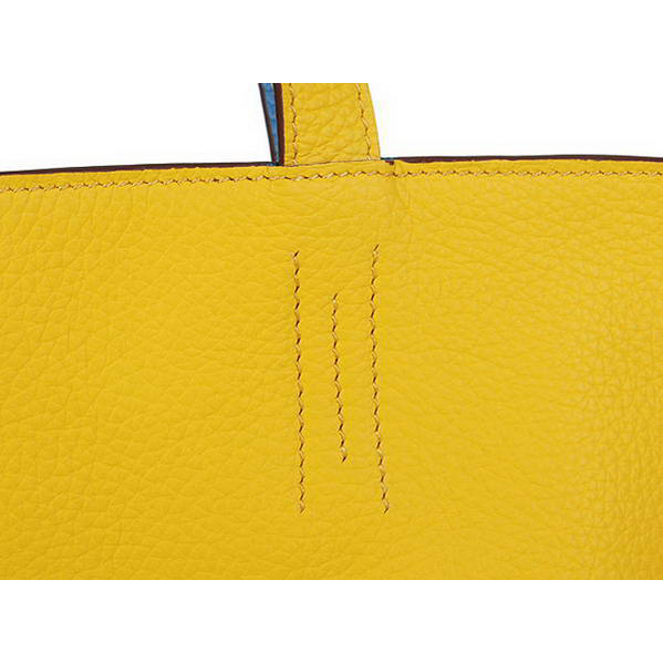 Hermes Large Shopping Bag 42CM Totes Yellow