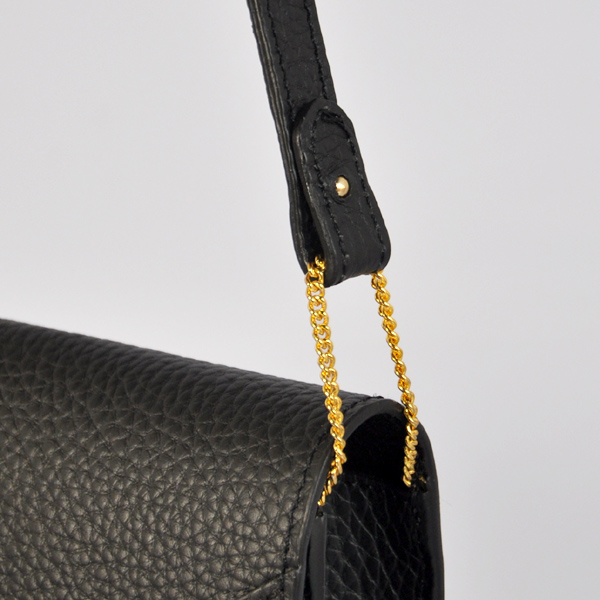 Hermes Liddy Bag clemence leather in Black with Gold hardware